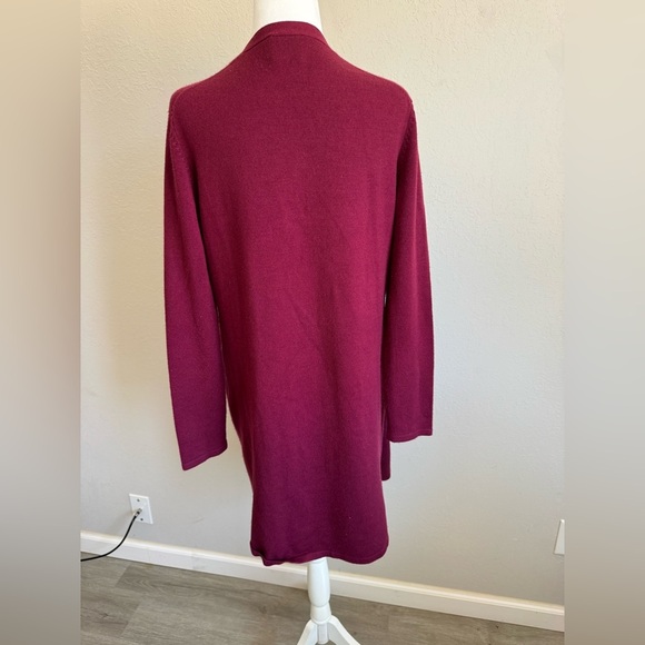 Vintage Disney Store Red Long Line Cardigan Embroidered Mickey Floral Womens M - Picture 4 of 6